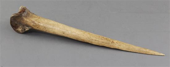A bone dagger, 34cm